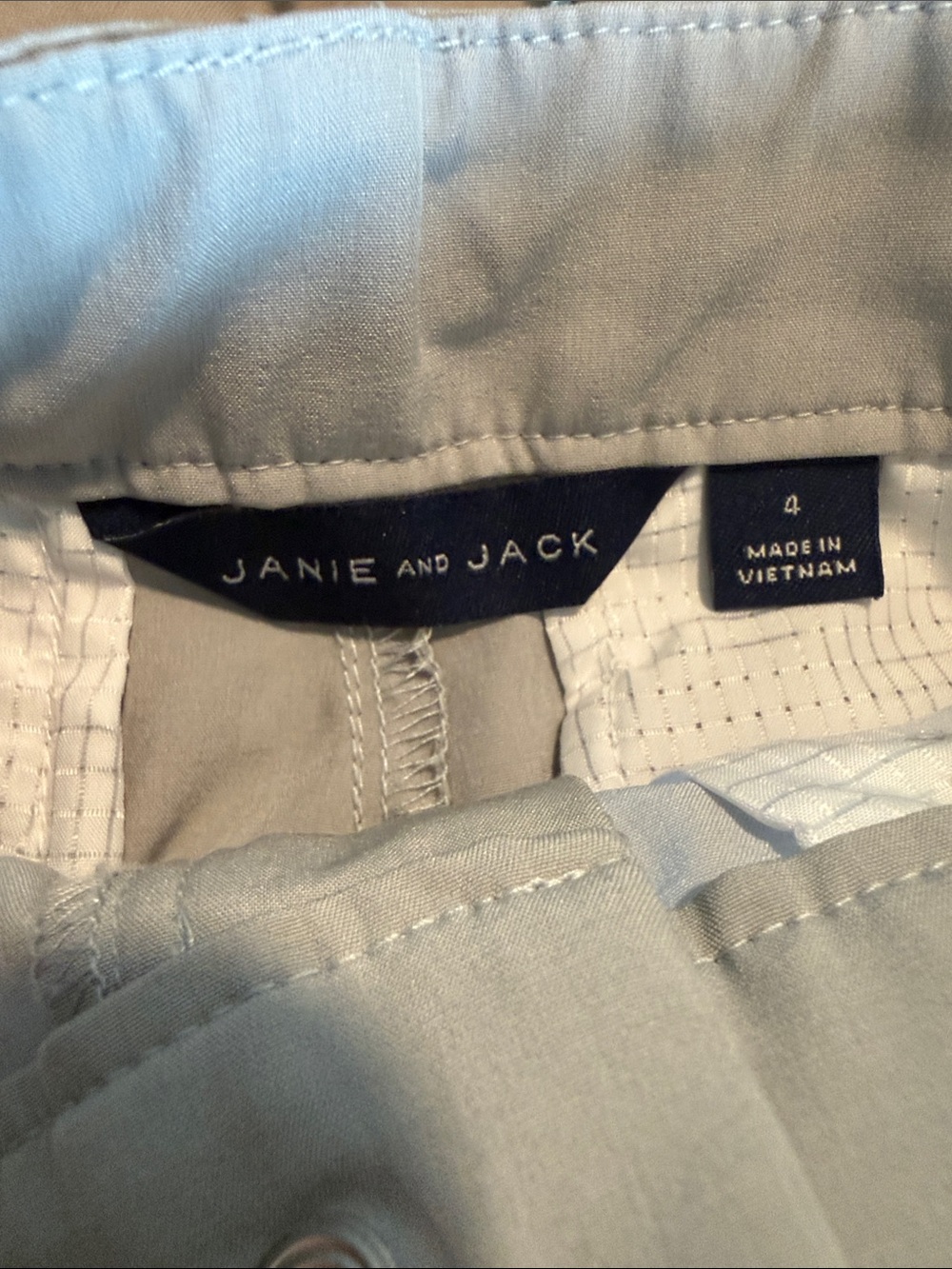 Janie and Jack Light Gray Classic Pull-On Shorts - Picture 3 of 3